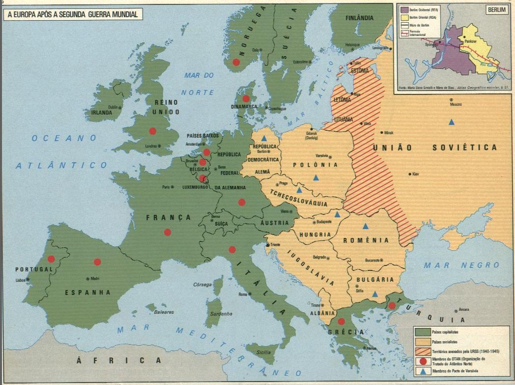 mapa politico da europa apos a segunda guerra mundial A Europa Do Pos Guerra Uma Europa Dividida Nos E A Historia 12 mapa politico da europa apos a segunda guerra mundial